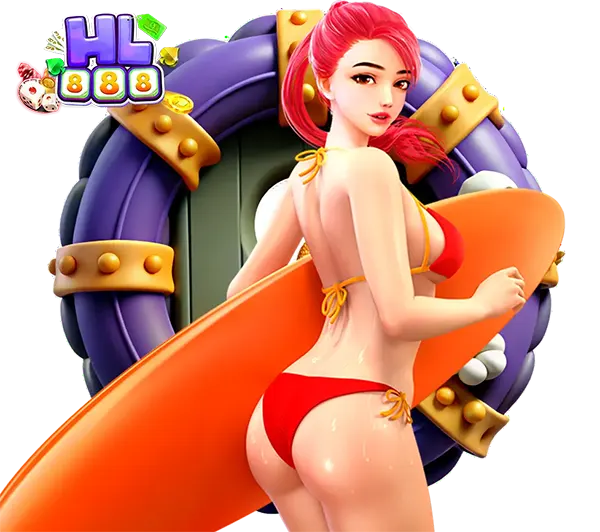 HL888 สล็อตธีมสาวนักโต้คลื่น ลุ้นแจ็คพอตแตกง่าย